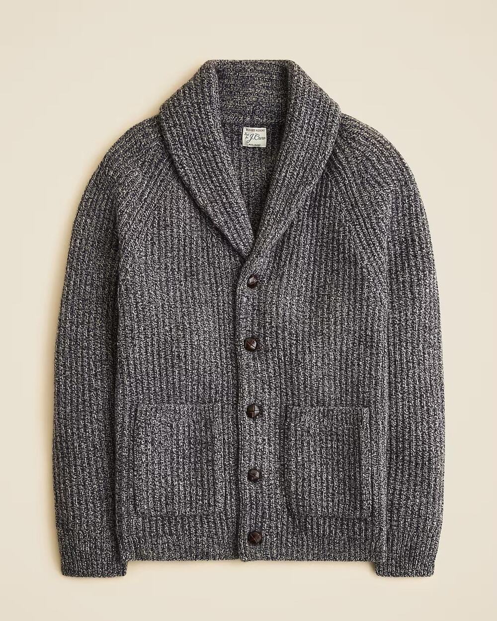 J.Crew Rugged Merino Wool Blend Cardigan Sweater - L